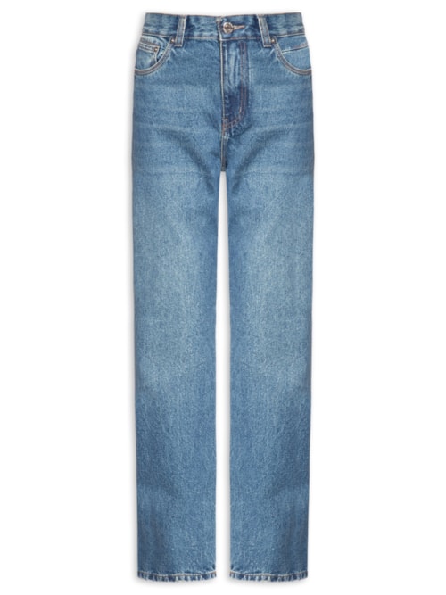 Calça Jeans Feminina Flashback Recortes - Azul