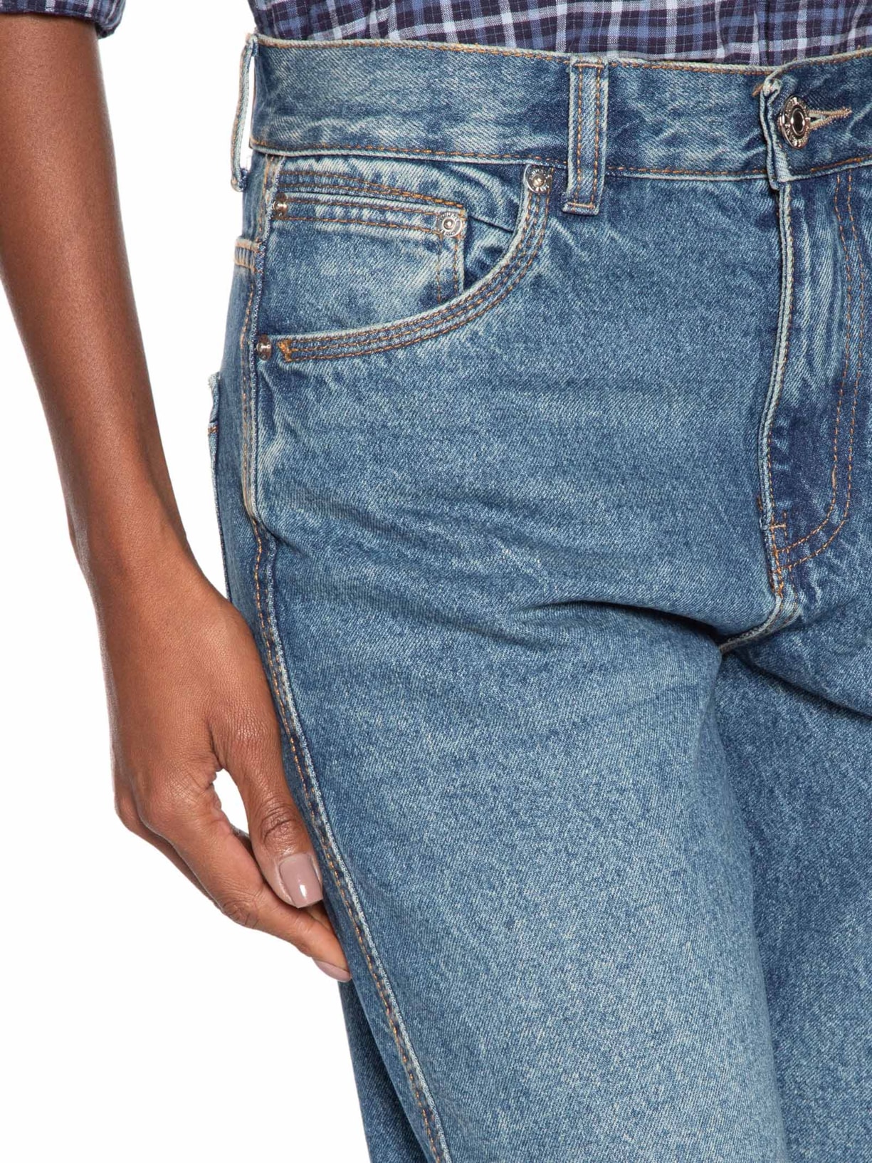 Calça Jeans Feminina Flashback Recortes Azul Animale Jeans