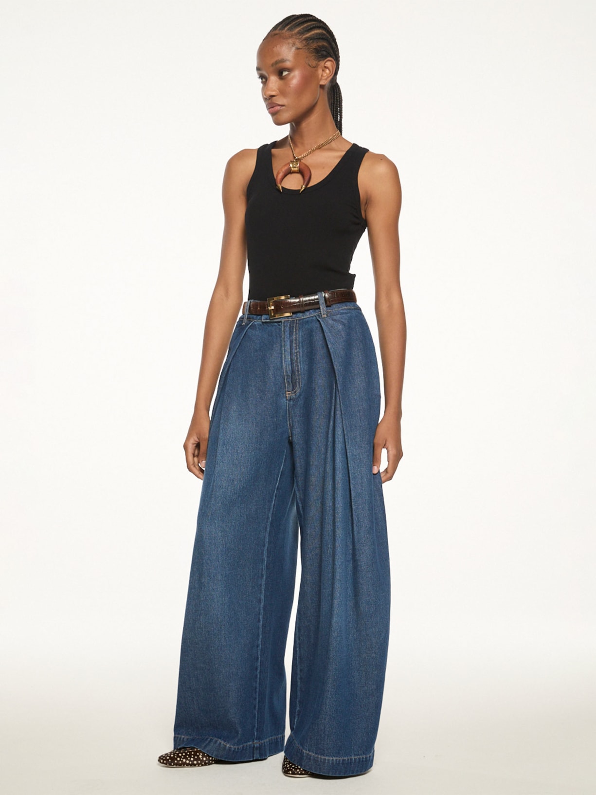 Calça Jeans Feminina Fold V27 Azul Mixed