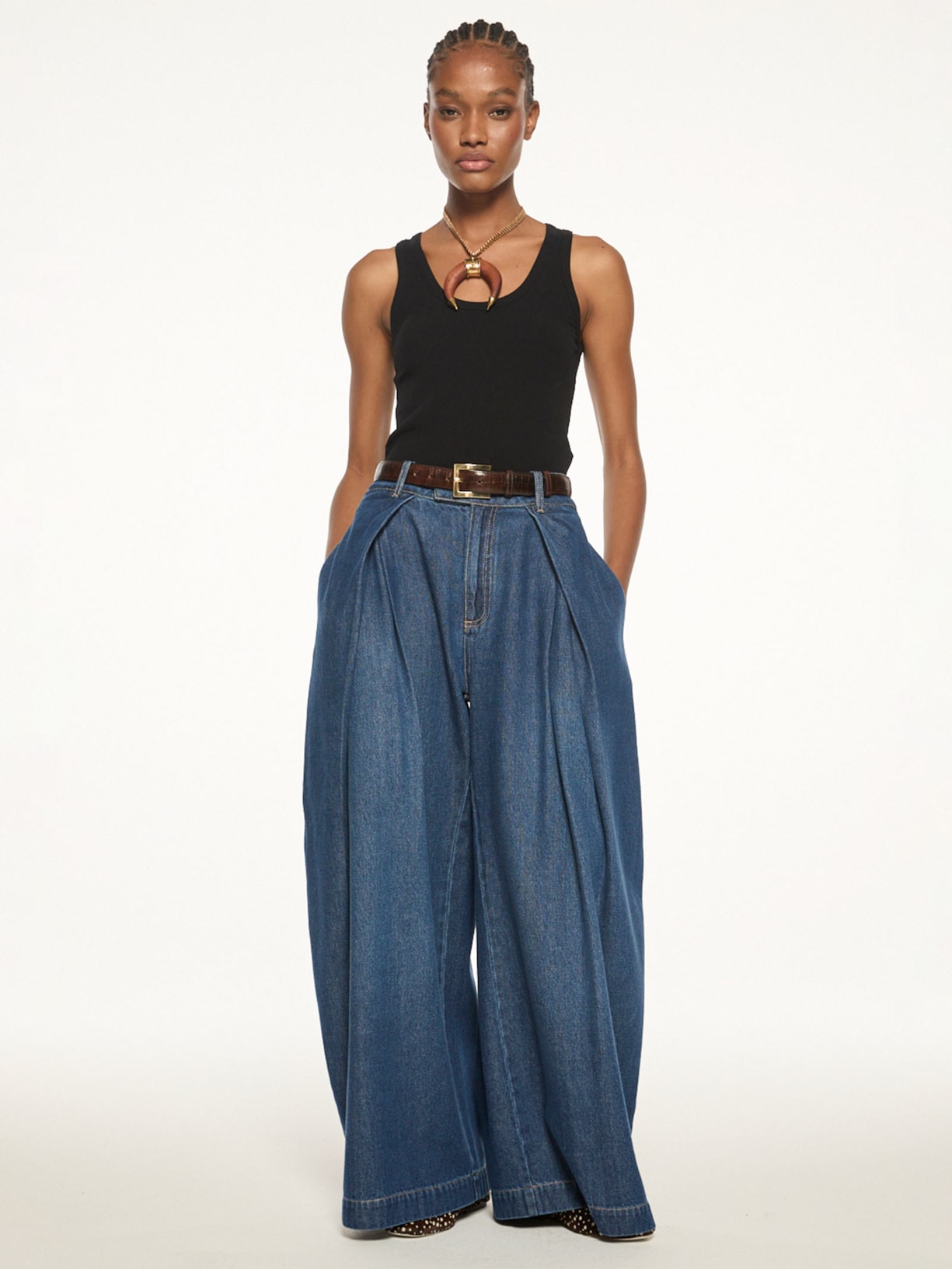 Calça Jeans Feminina Fold V27 Azul Mixed