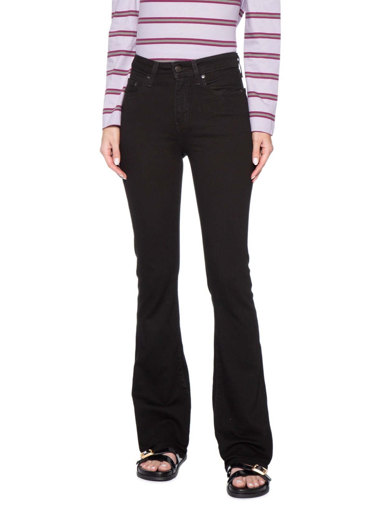 Calça Jeans Feminina Levi's 725 High Rise Bootcut Preto Levi's