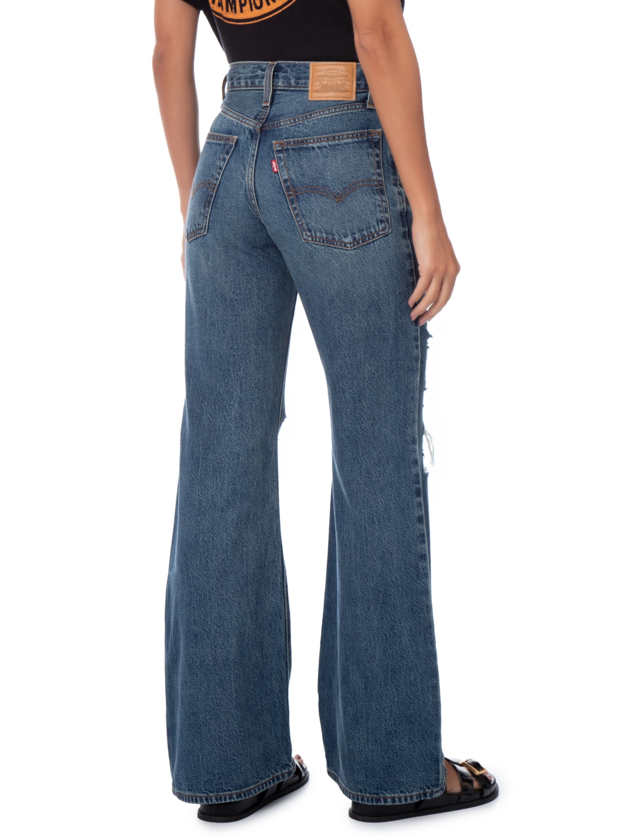 Calça Jeans Feminina Loose Boot – Azul Levi's