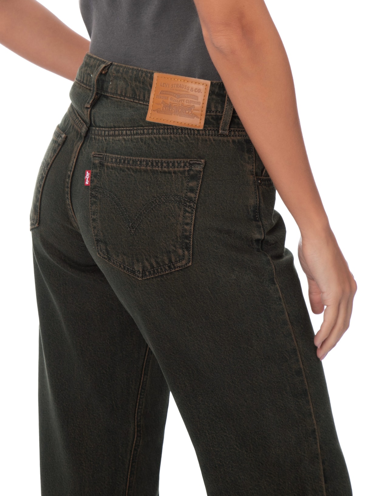 Calça Jeans Feminina Low Straight Preto Levi's