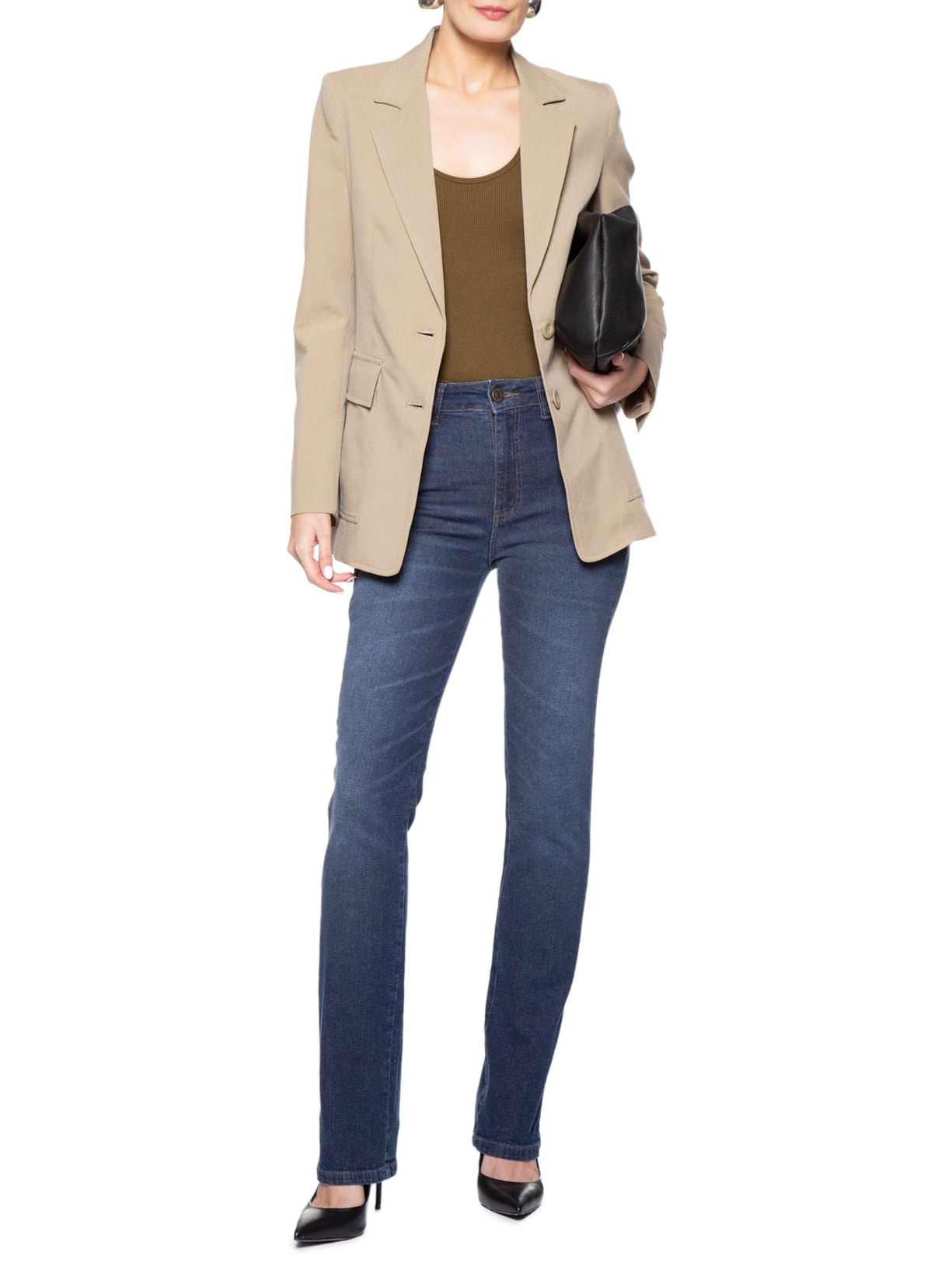 Calça Jeans Feminina Marisa 2 Slim Azul Forum