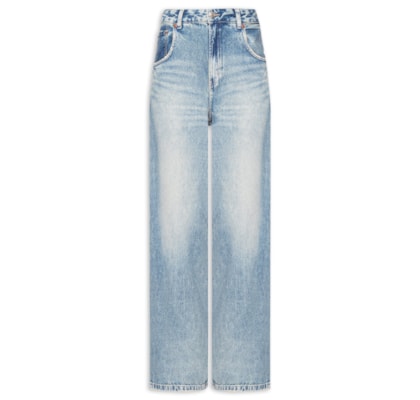 Calça Jeans Feminina Maxi Dirty - Azul