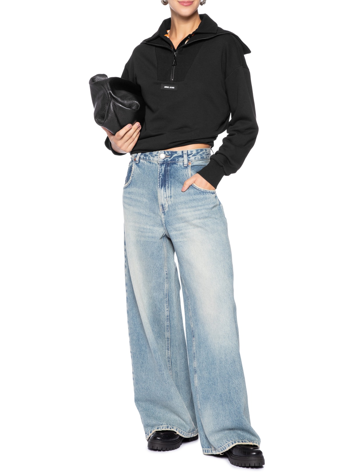 Calça Jeans Feminina Maxi Dirty - Azul by ANIMALE JEANS