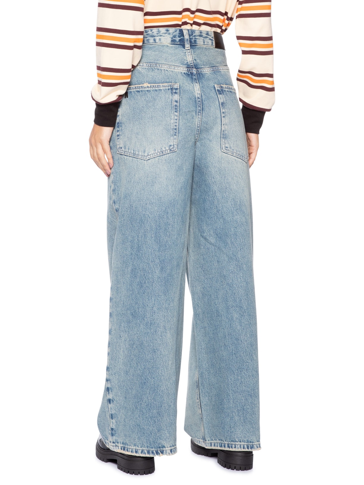 Calça Jeans Feminina Maxi Dirty - Azul by ANIMALE JEANS