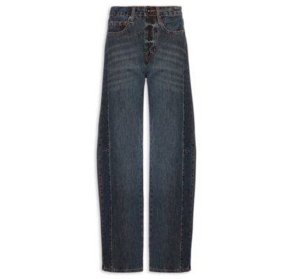 Calça Jeans Feminina Metal Lateral - Azul