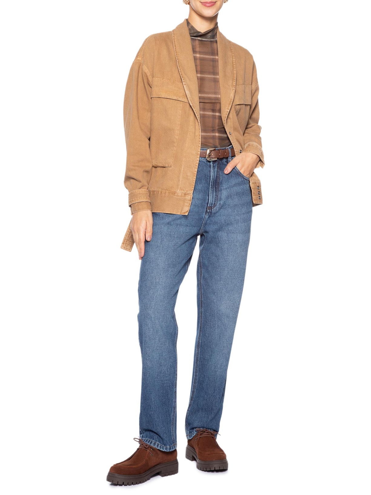 Calça Jeans Feminina Mom New Basic Azul Animale Jeans