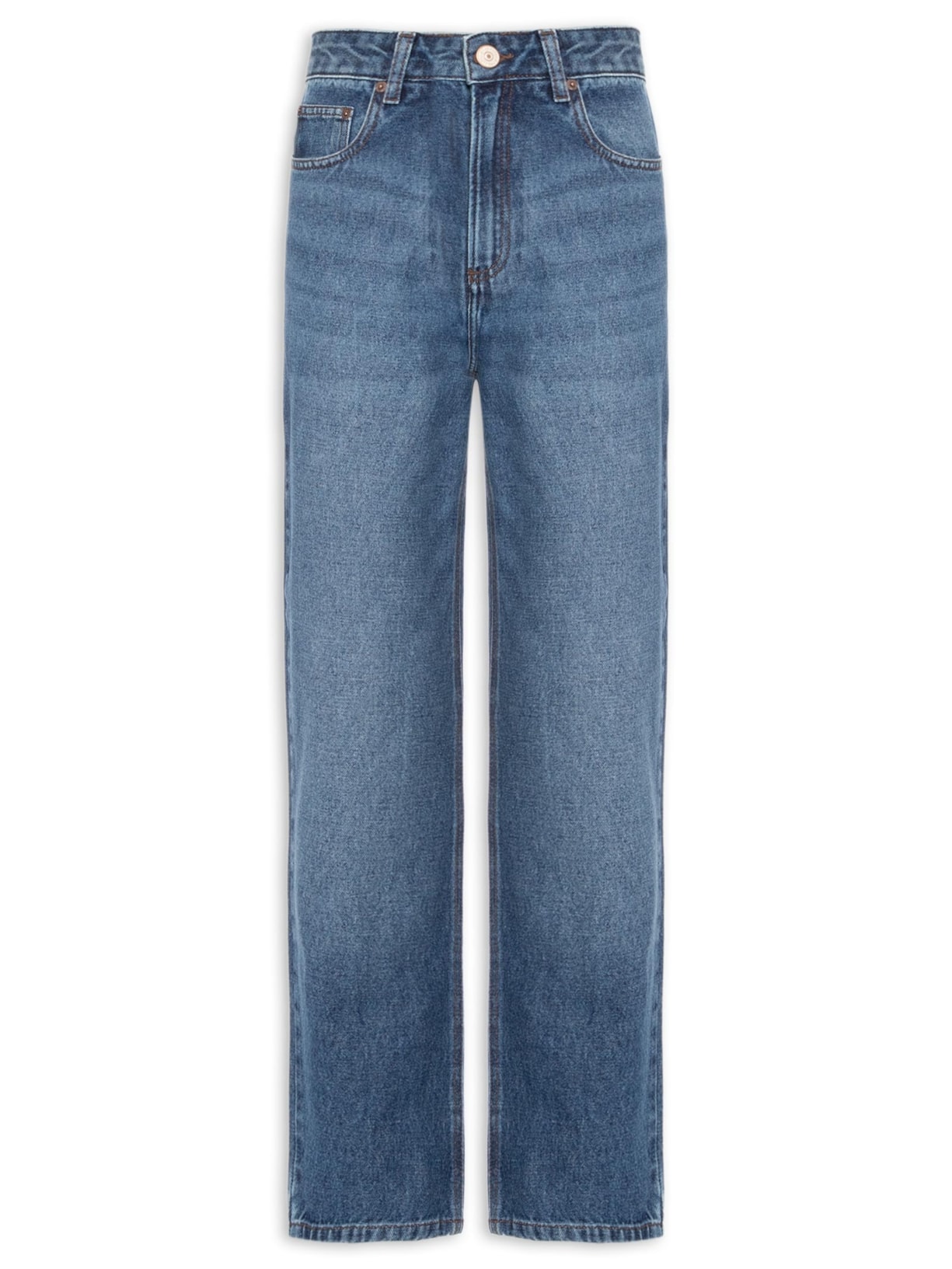 Calça Jeans Feminina Mom New Basic Azul Animale Jeans