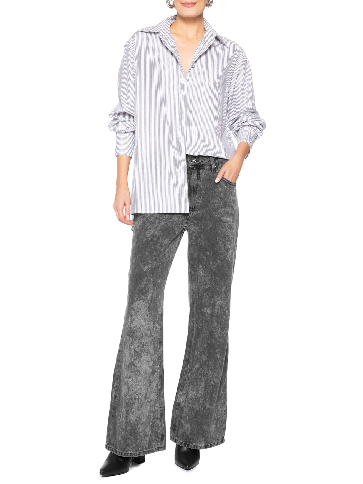 Calça Jeans Feminina New Preto Forum