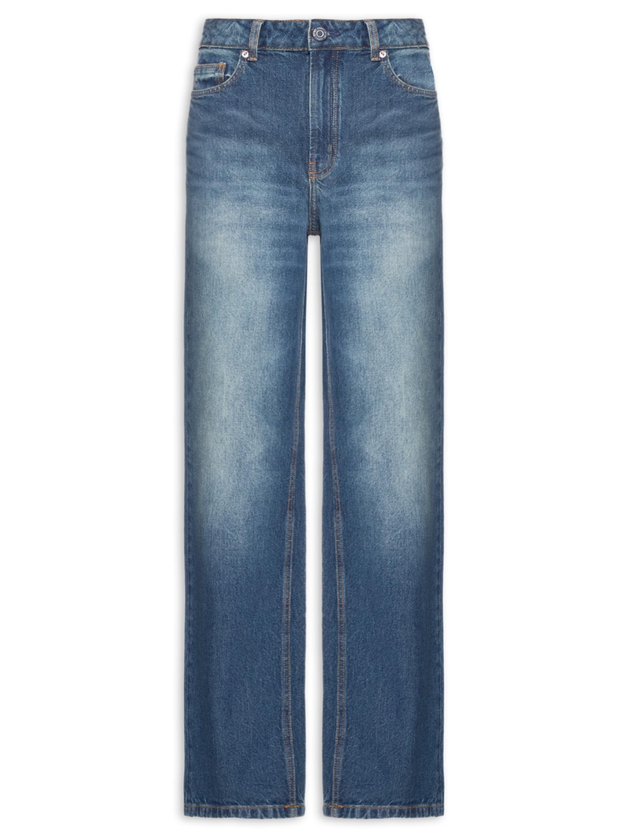 Calça Jeans Feminina Reta 70s Azul Animale Jeans