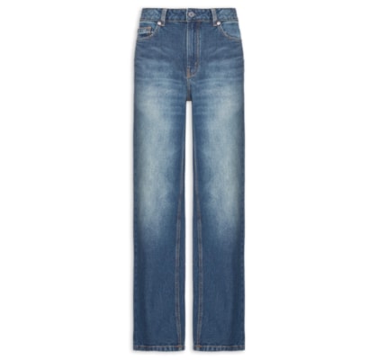 Calça Jeans Feminina Reta 70s - Azul