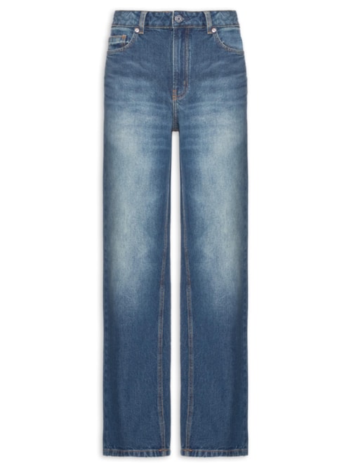Calça Jeans Feminina Reta 70s - Azul