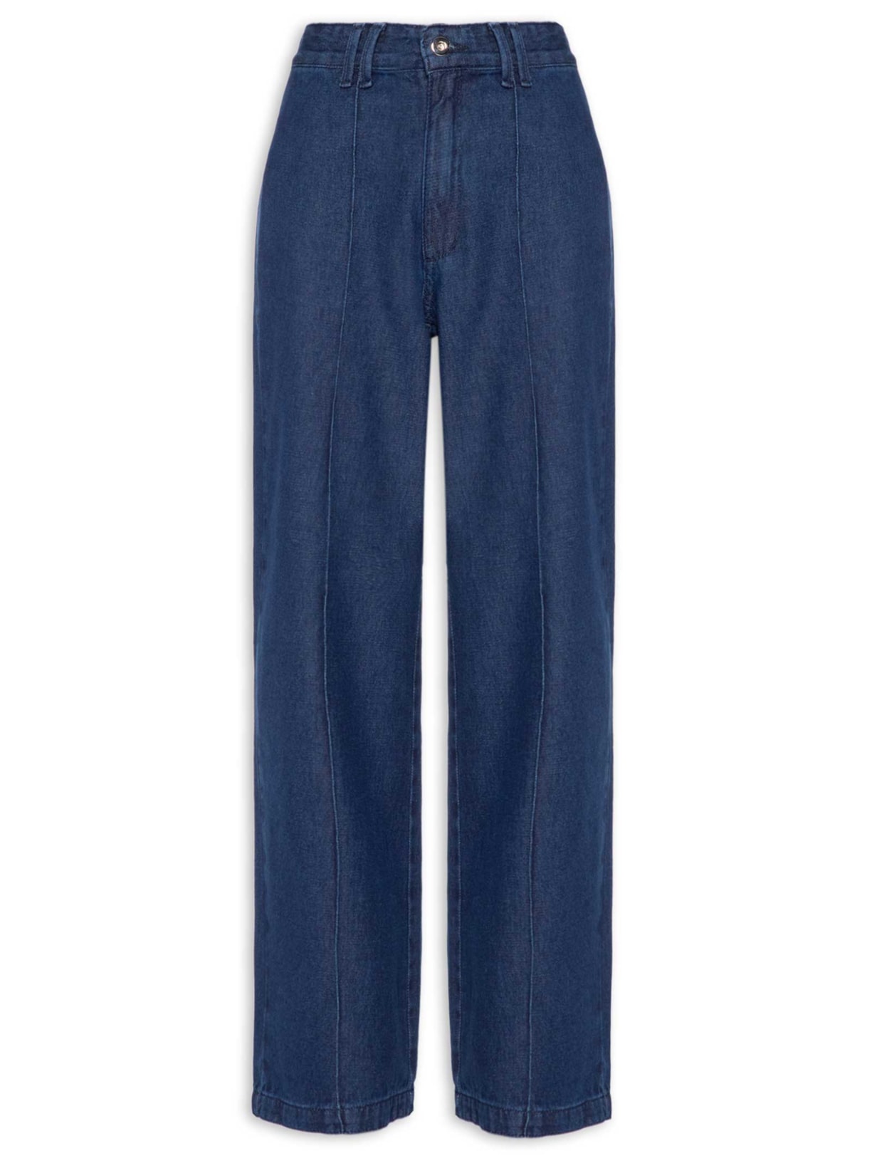 Calça Jeans Feminina Reta Azul Market 33