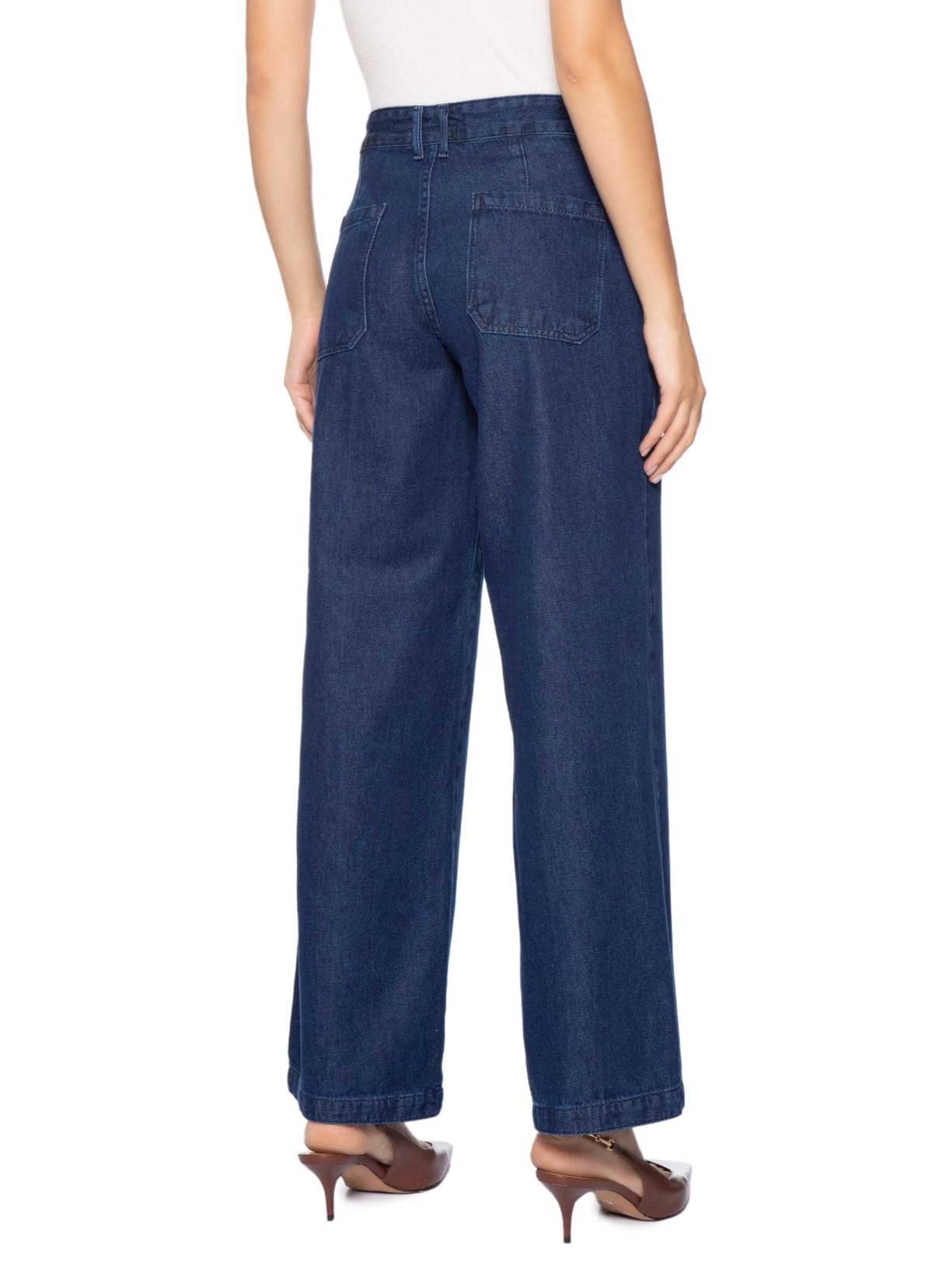Calça Jeans Feminina Reta Azul Market 33