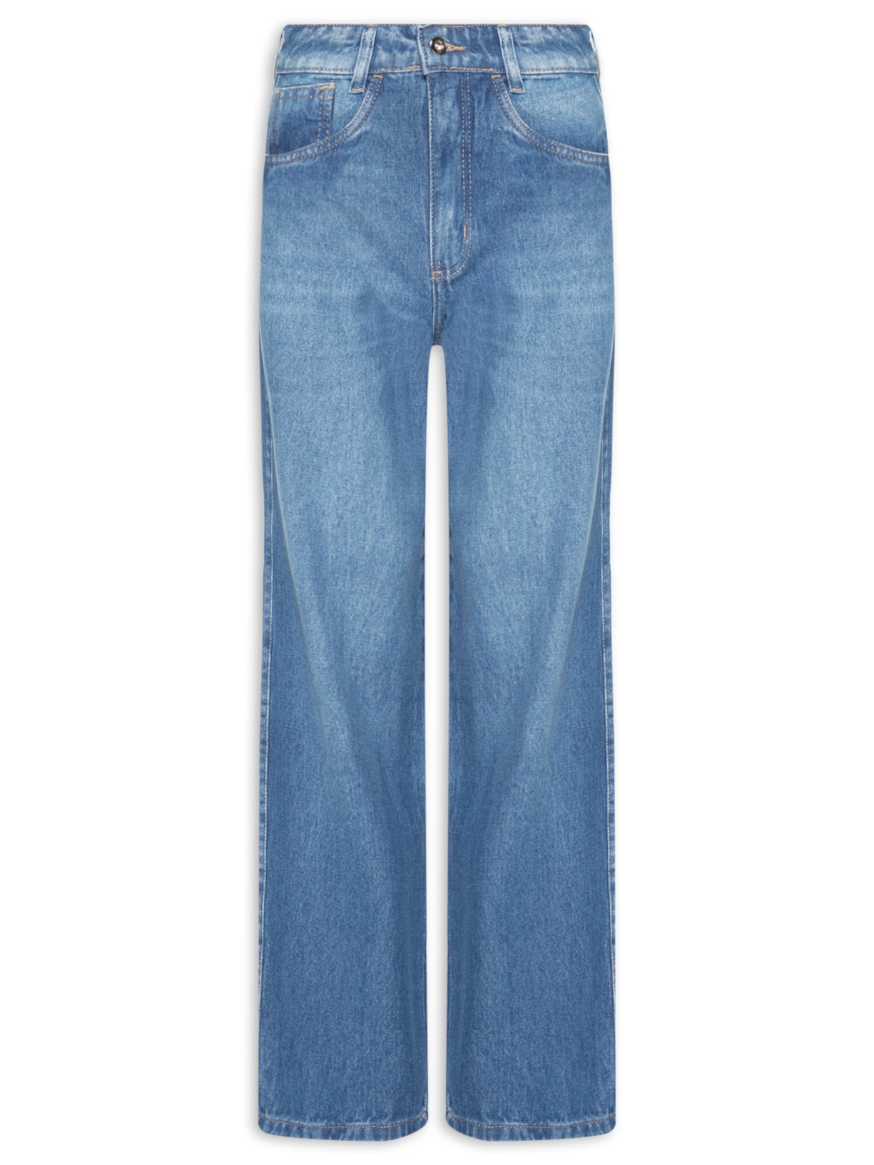Calça Jeans Feminina Reta Azul Market 33