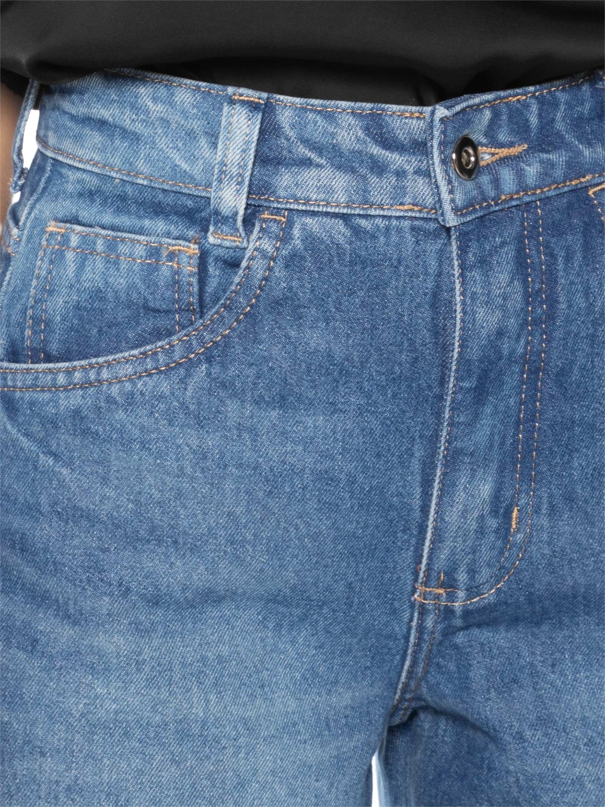 Calça Jeans Feminina Reta Azul Market 33