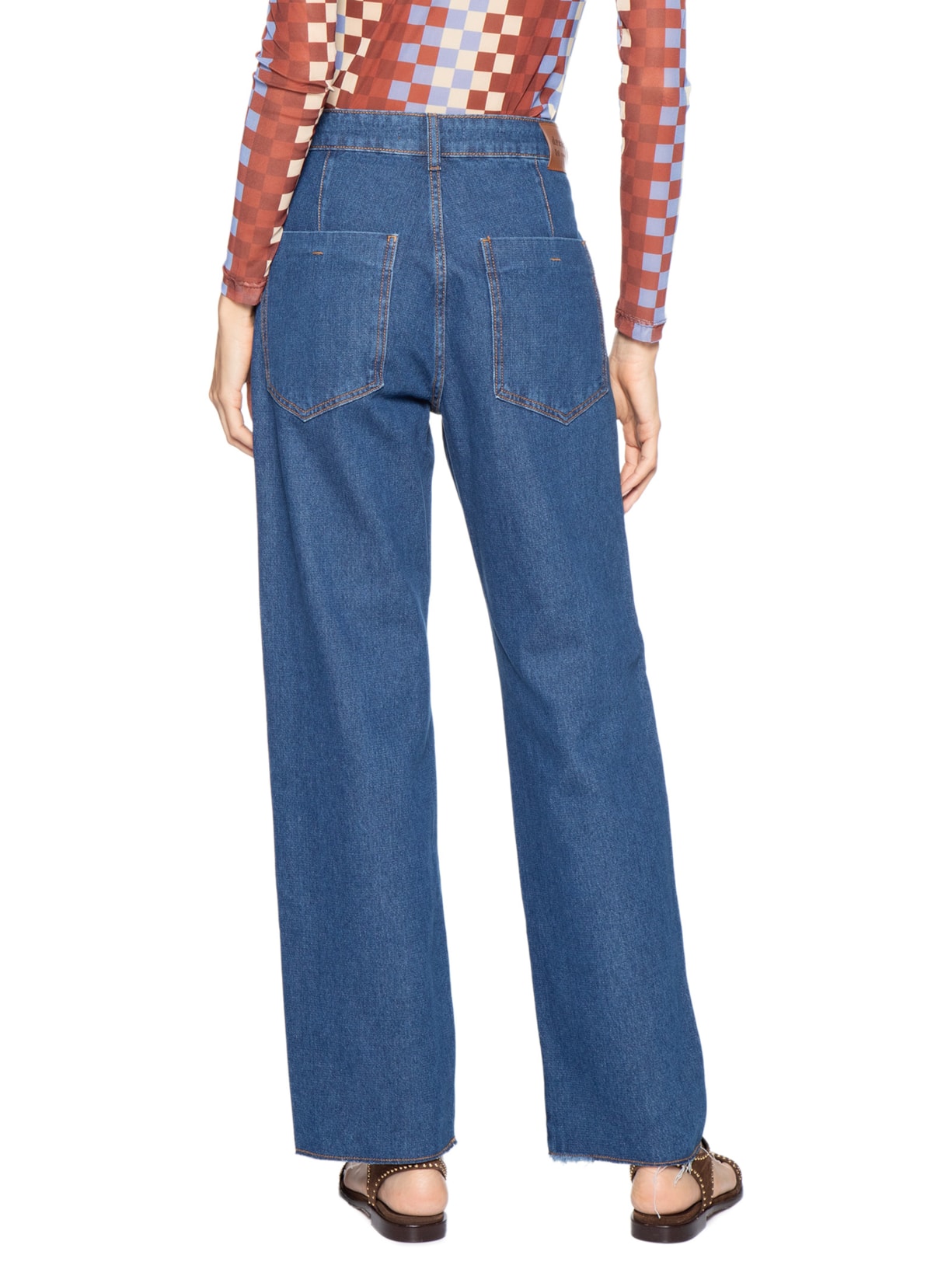 Calça Jeans Feminina Reta Dark Twill Azul Dress To