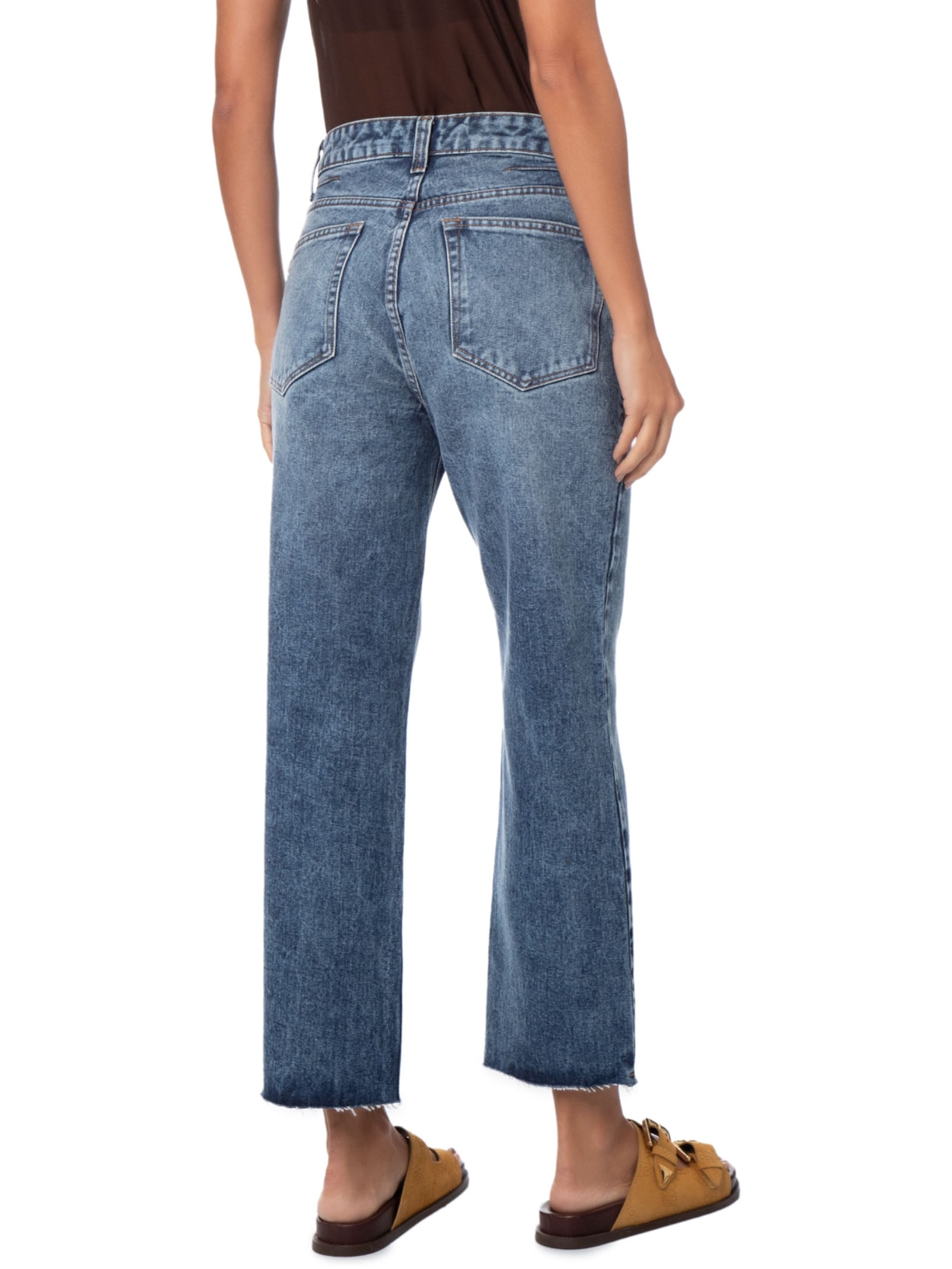 Calça Jeans Feminina Reta Rio de Janeiro Basic – Azul Animale Jeans
