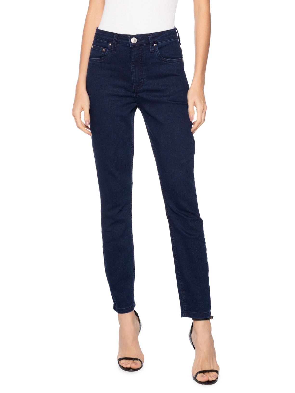 Calça Jeans Feminina Skinny Basic High Azul Animale Jeans