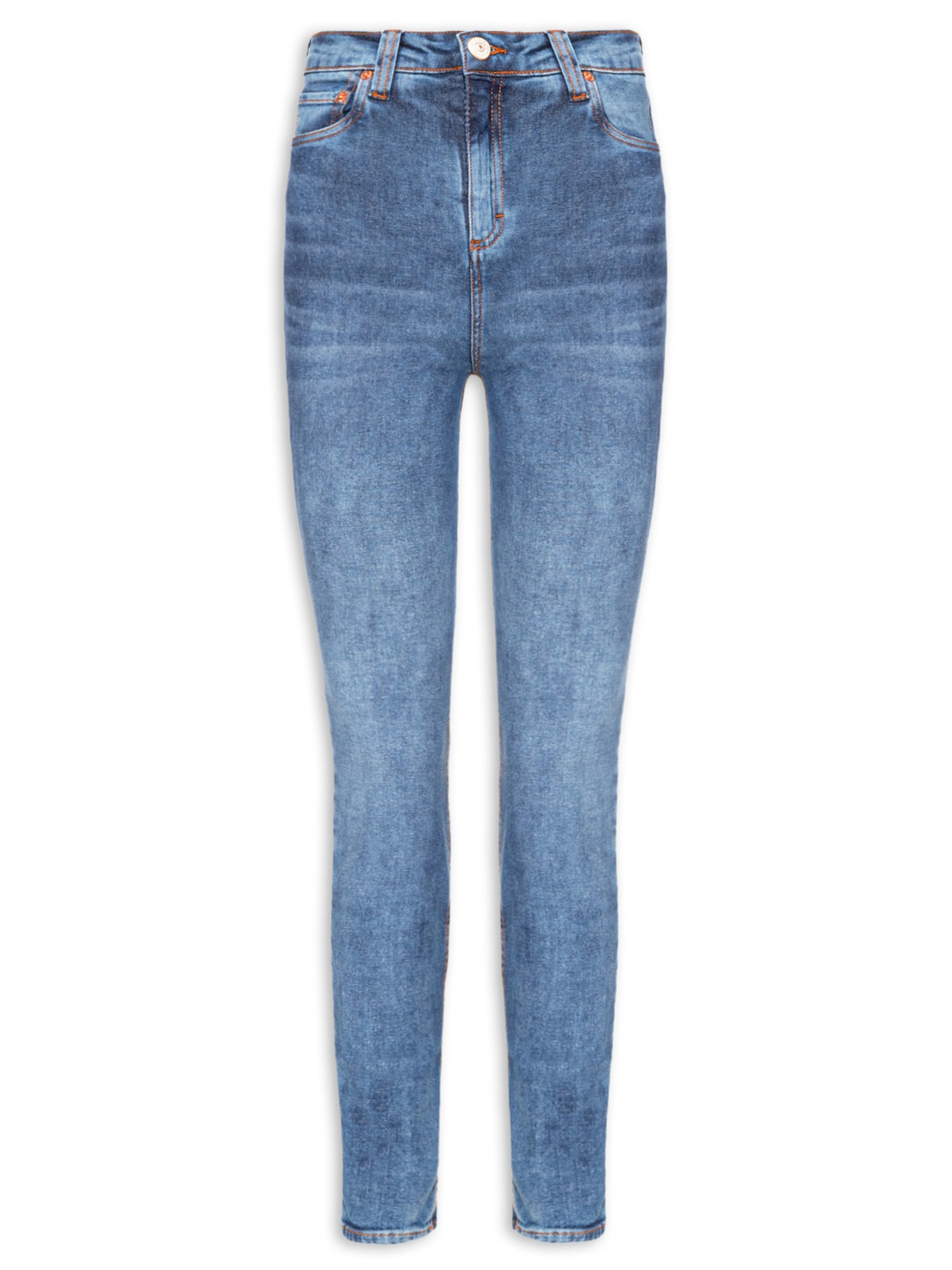 Calça Jeans Feminina Skinny Basic High Médio Azul Animale Jeans