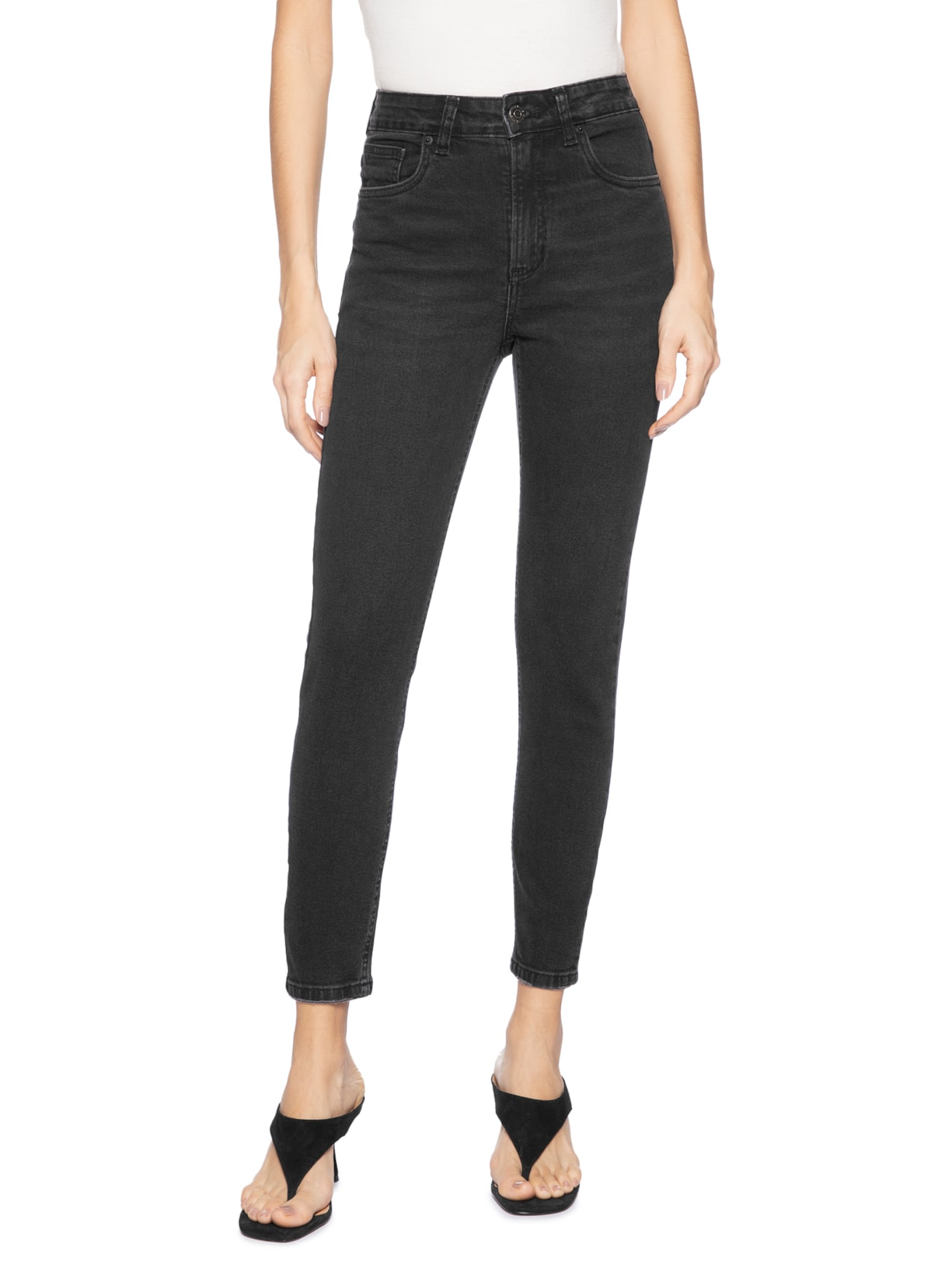 Calça Jeans Feminina Skinny Londres New Basic Preto Animale Jeans