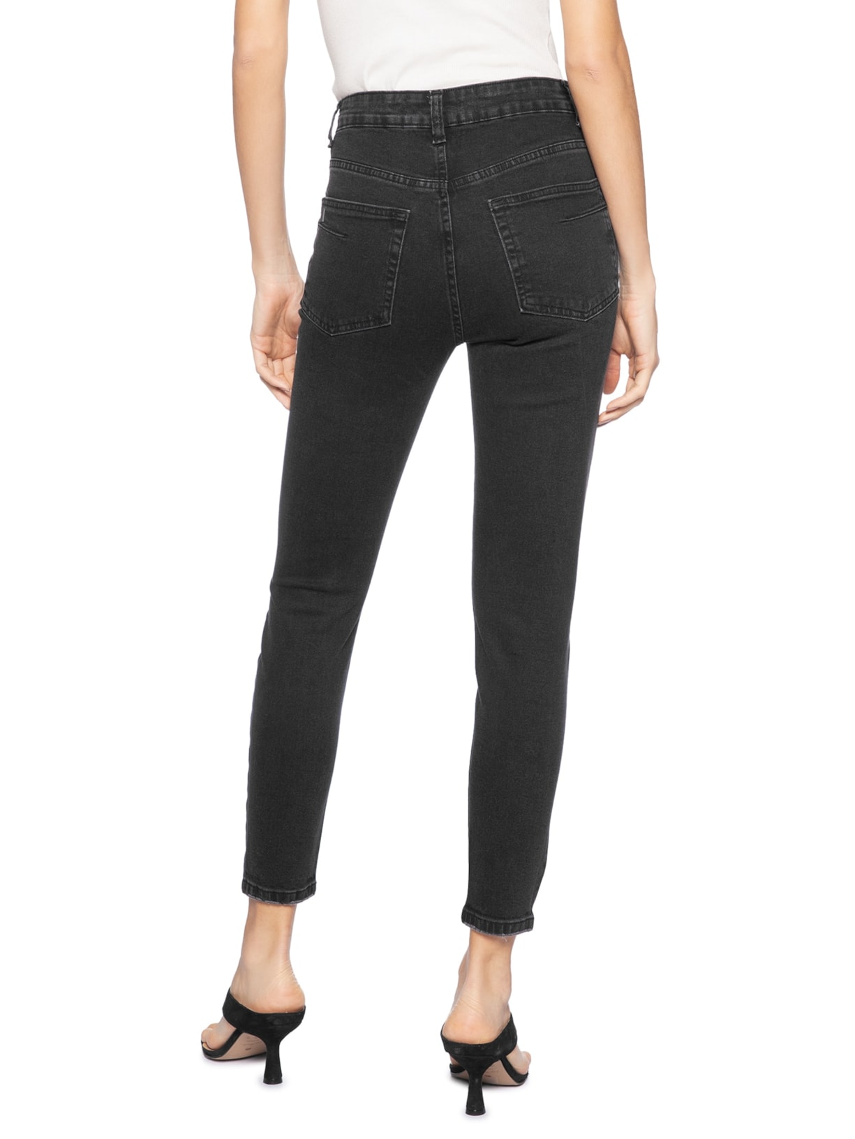 Calça Jeans Feminina Skinny Londres New Basic Preto Animale Jeans