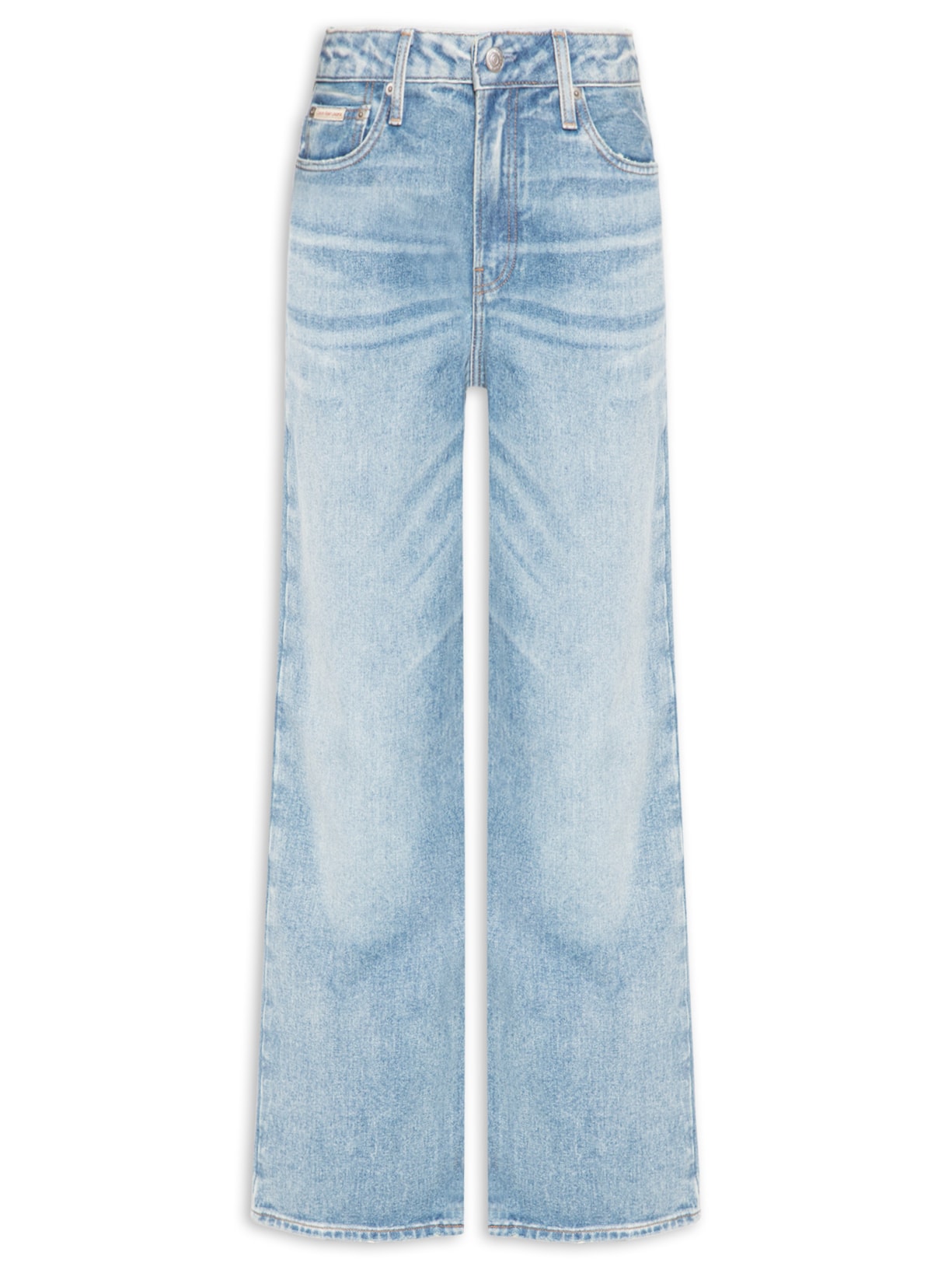 Calça Jeans Feminina Wide Leg 5 Pockets Azul Calvin Klein Jeans