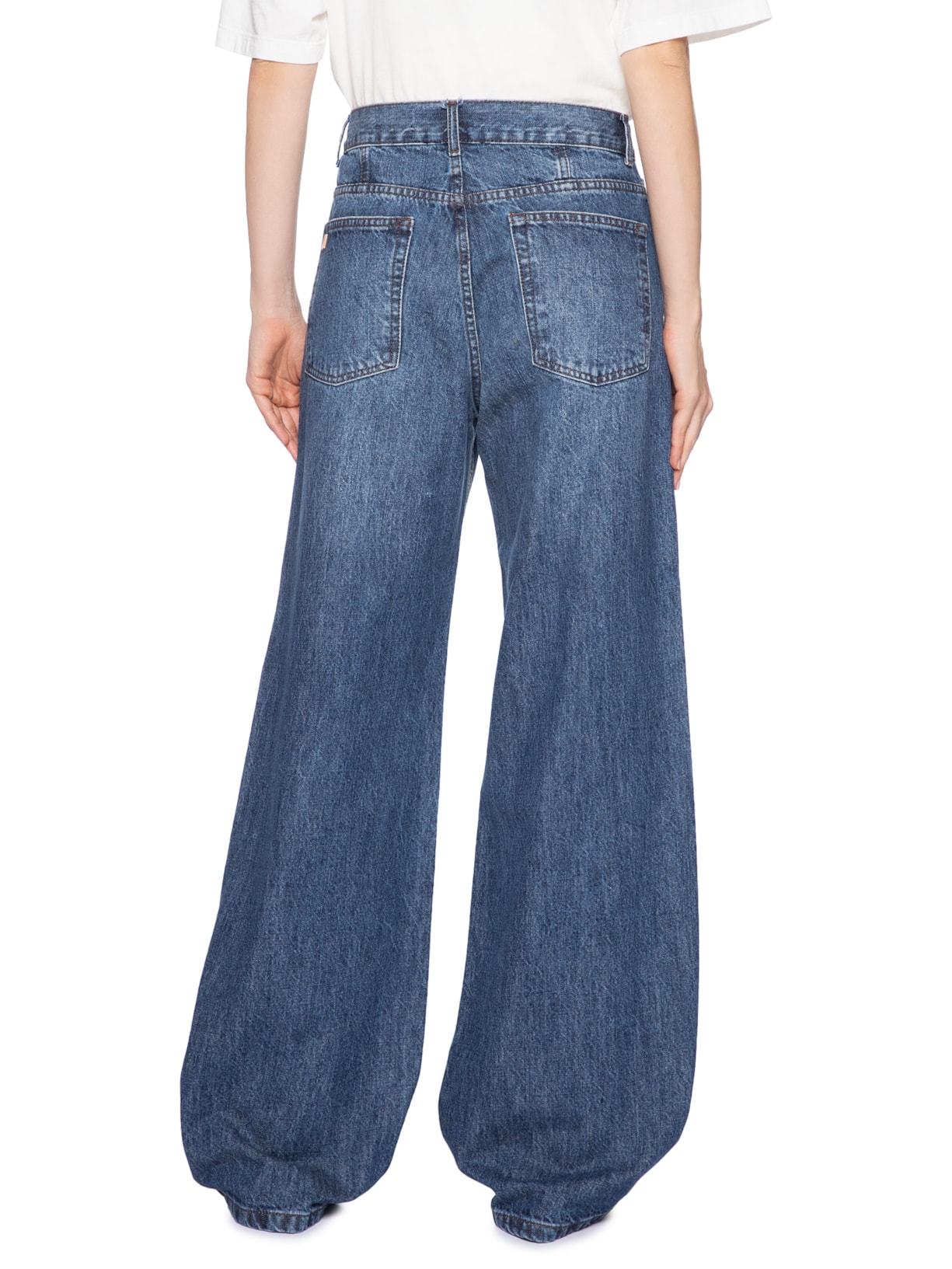Calça Jeans Feminina Wide Leg Copenhague New B Azul Animale Jeans