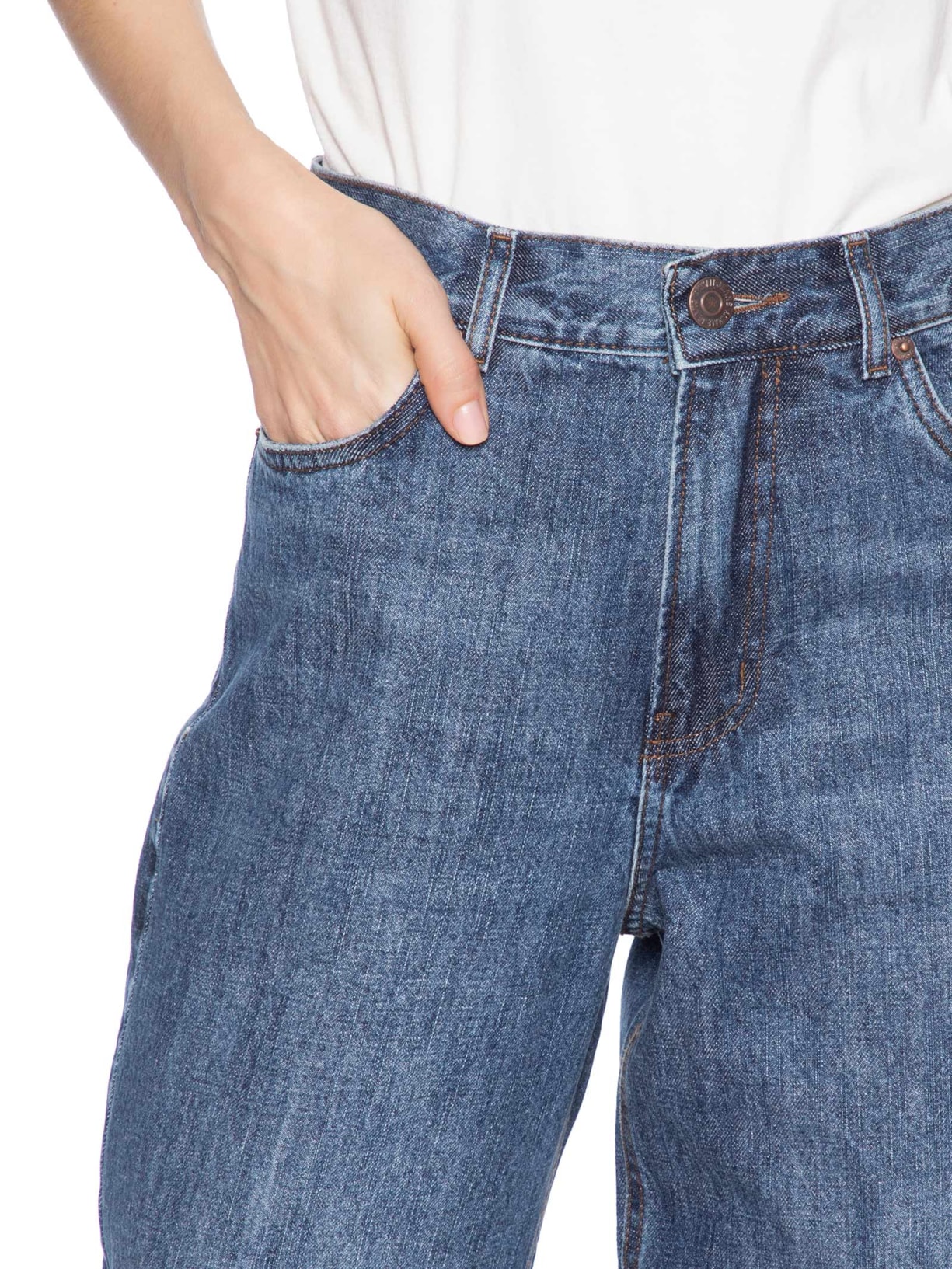 Calça Jeans Feminina Wide Leg Copenhague New B Azul Animale Jeans