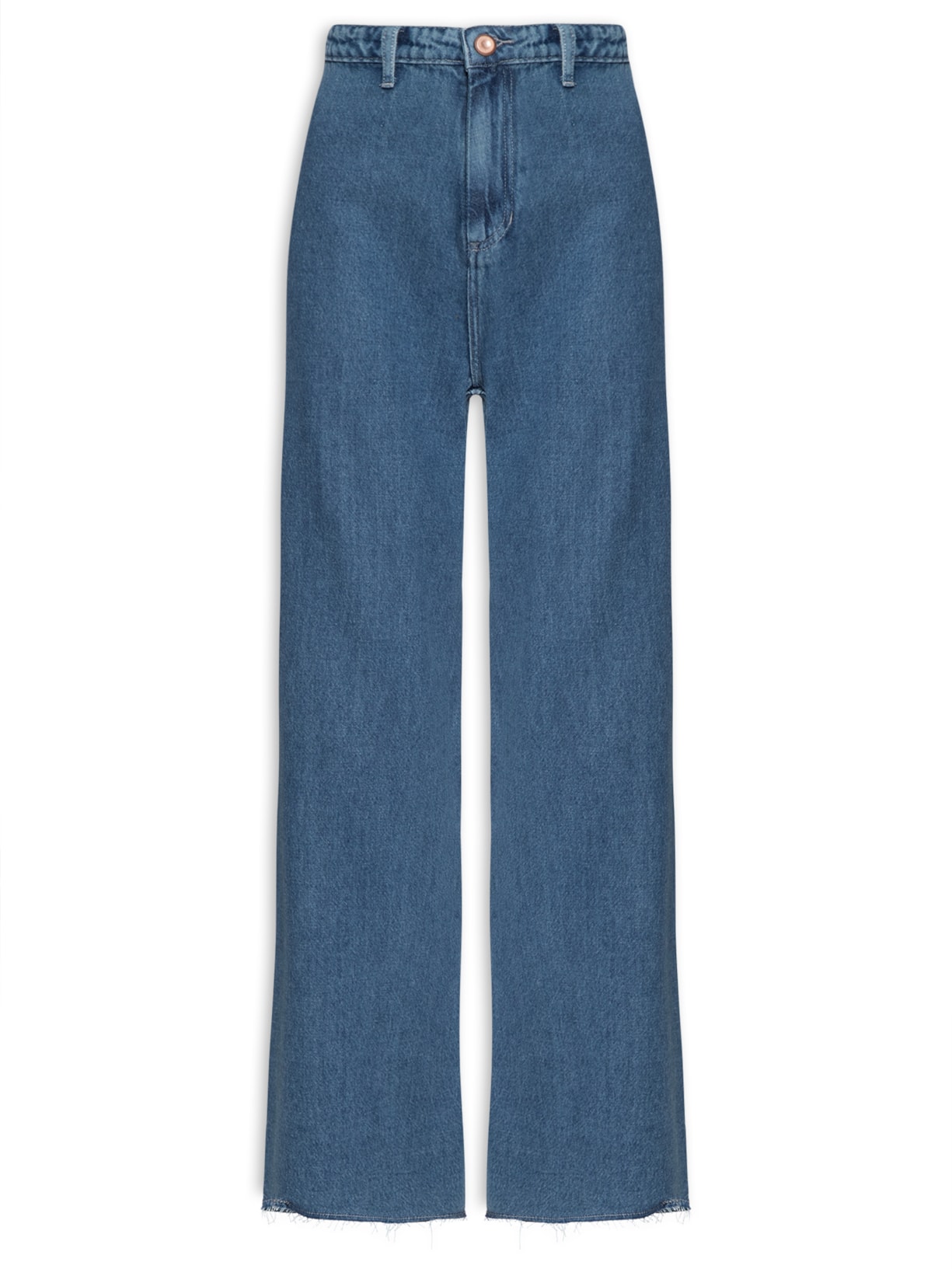 Calça Jeans Feminina Wide Leg Light - Azul