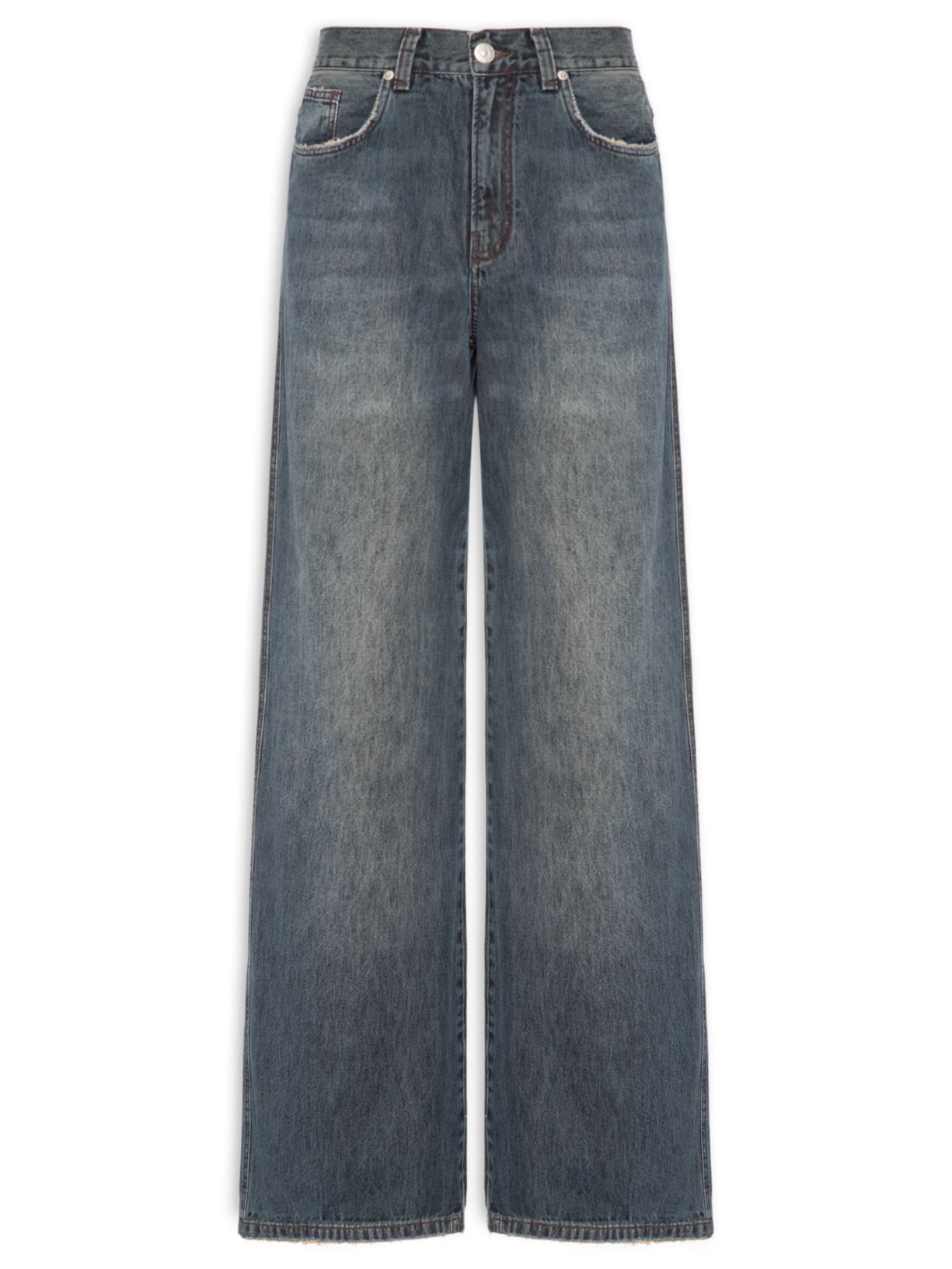 Calça Jeans Feminina Wide Leg New Basic Azul Animale Jeans