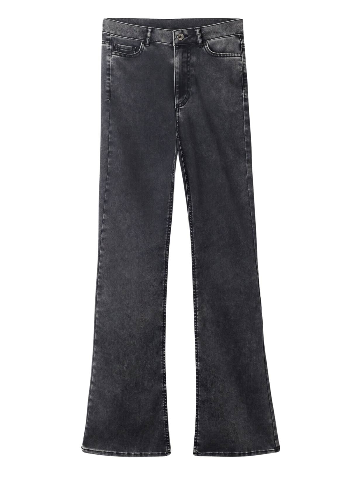 Calça Jeans Flare - Cinza