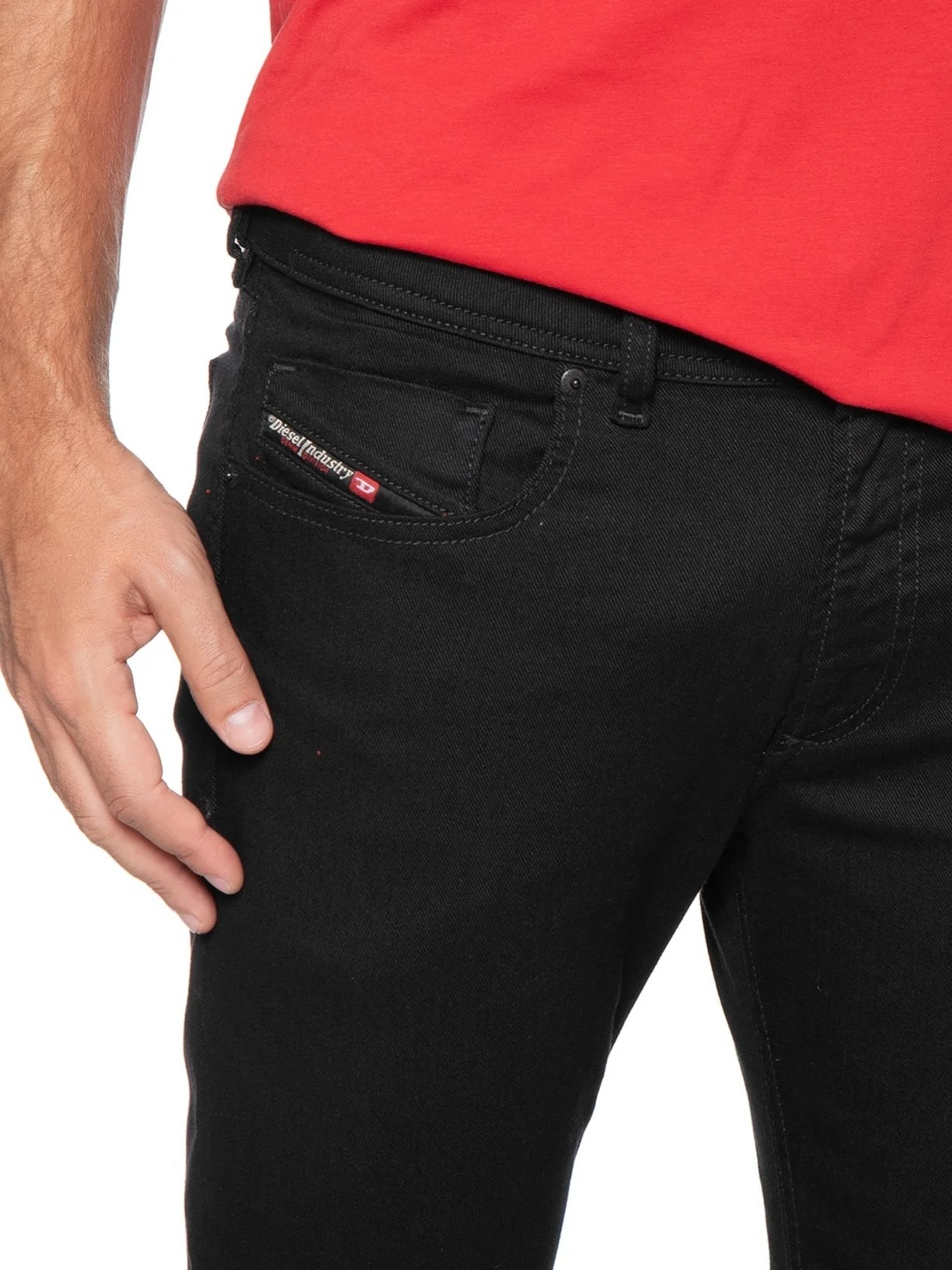 Calça Jeans Masculina 1979 Sleenker Black Denim Preto Diesel