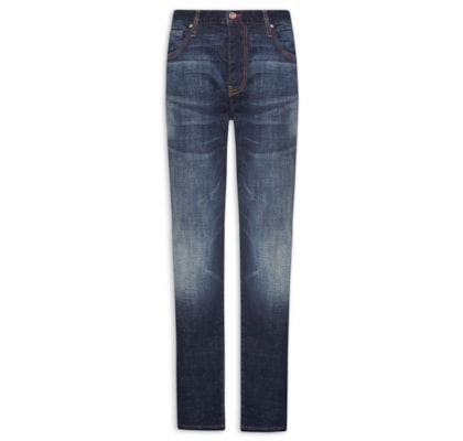 Calça Jeans Masculina 5 Pockets - Azul