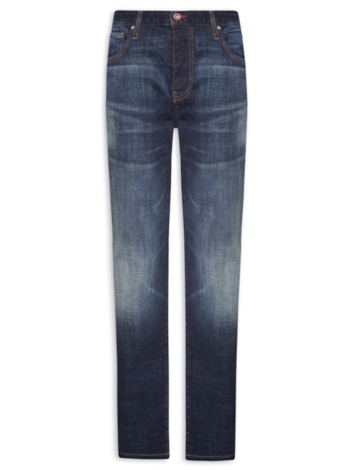 Calça Jeans Masculina 5 Pockets - Azul