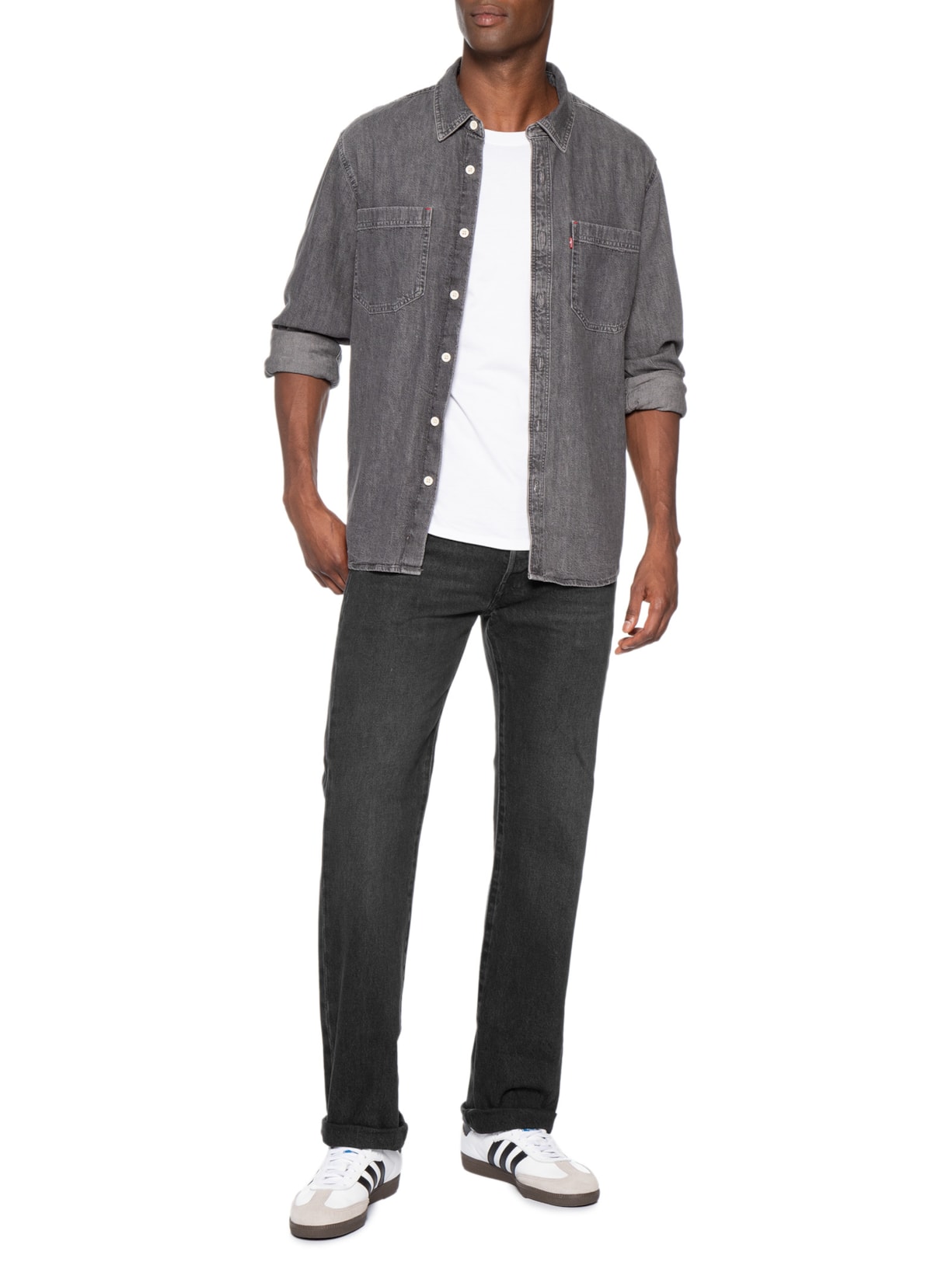 Calça Jeans Masculina 501 Original Thermodapt Preto Levi's
