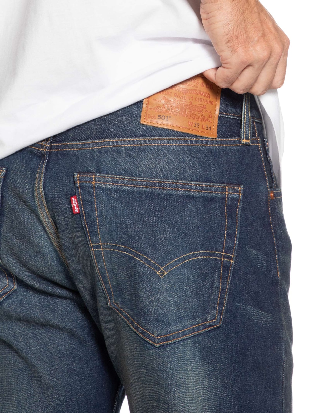 Calça Jeans Masculina 501® Original Fit Selvedge Azul Levi's
