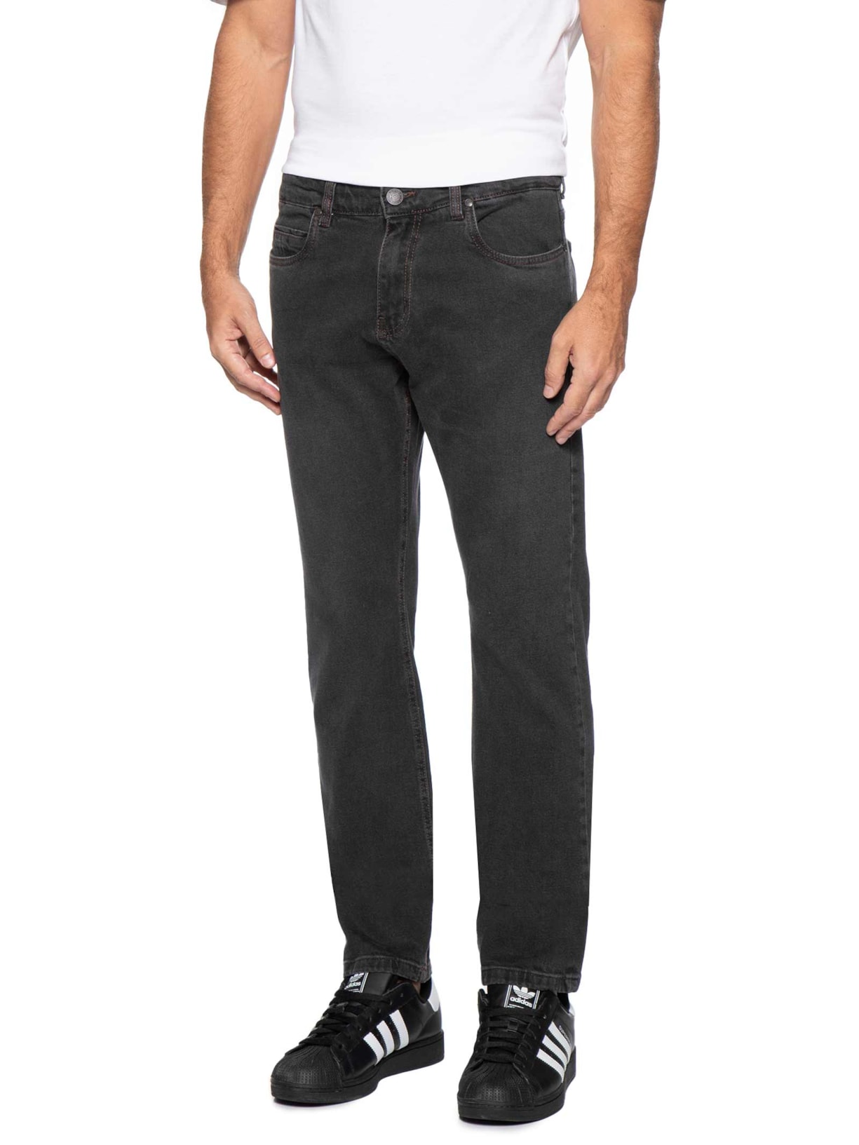 Calça Jeans Masculina Black Reta Fit Preto Zapalla