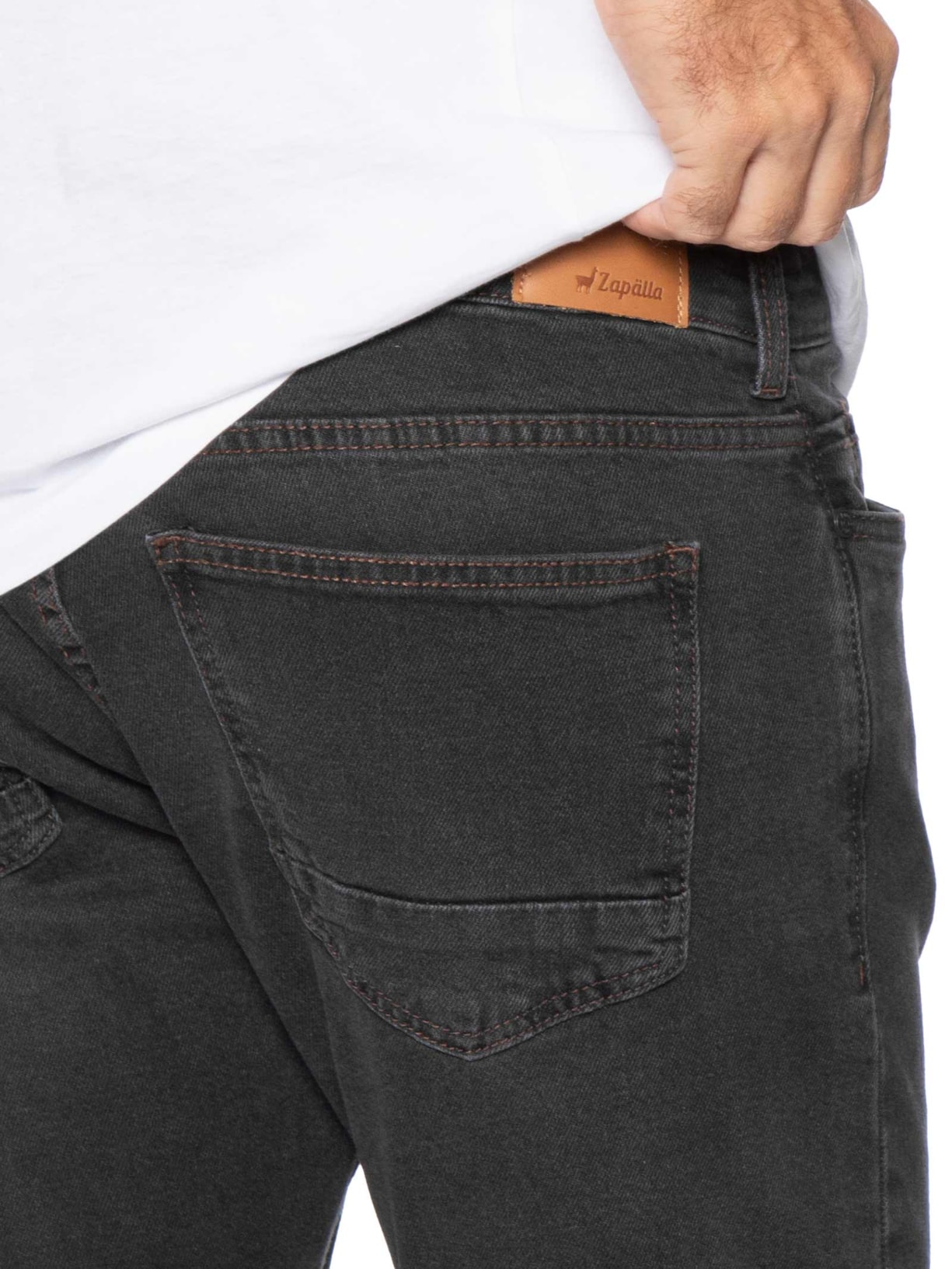 Calça Jeans Masculina Black Reta Fit Preto Zapalla