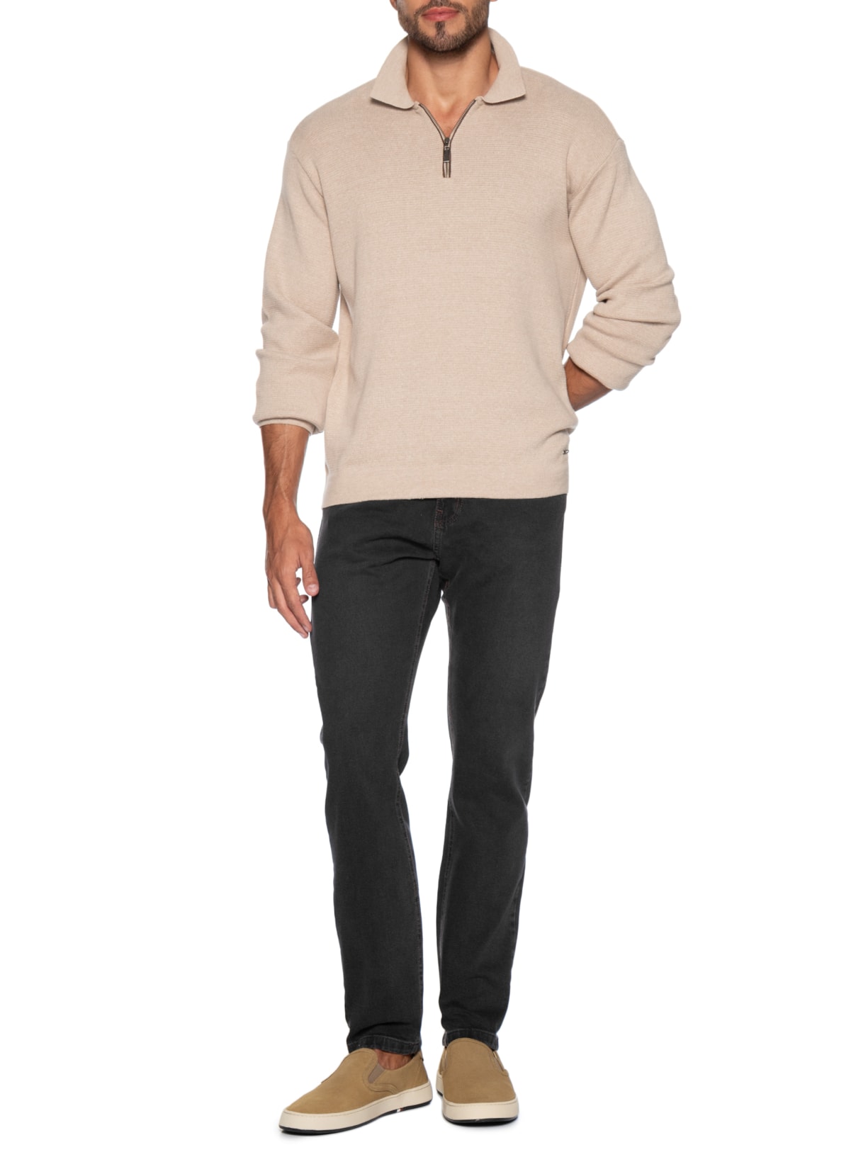 Calça Jeans Masculina Black Reta Fit Preto Zapalla