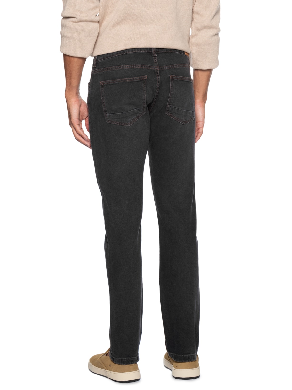 Calça Jeans Masculina Black Reta Fit Preto Zapalla