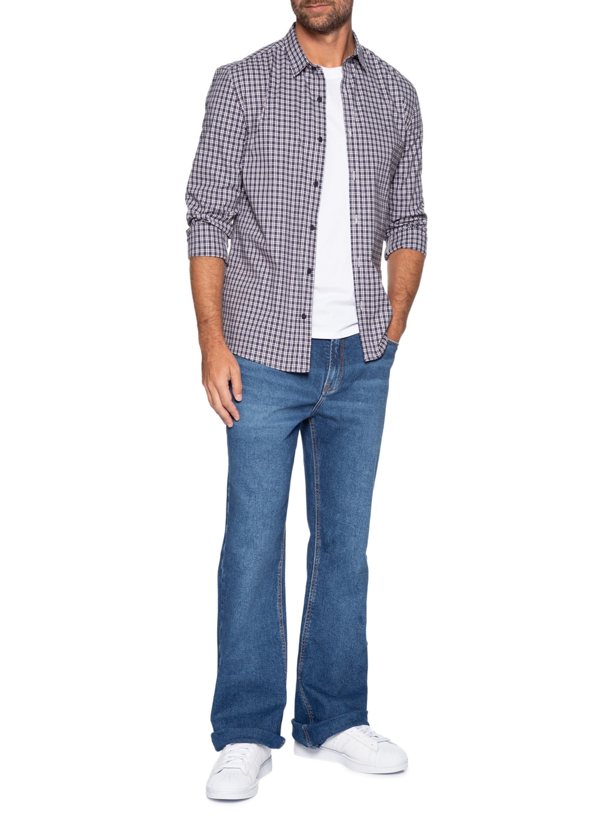 Calça Jeans Masculina  Boot Cut 5 Pockets Azul Calvin Klein Jeans