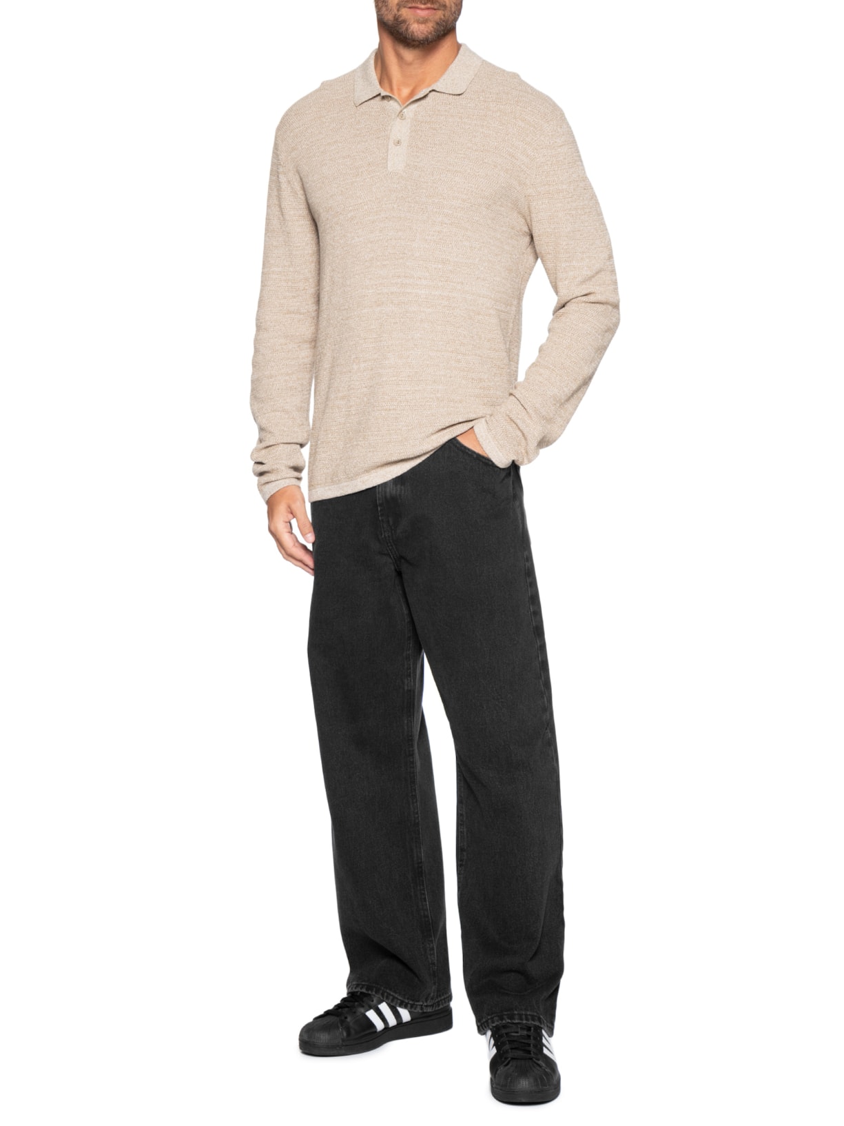 Calça Jeans Masculina Comfort Fit Preto Hering