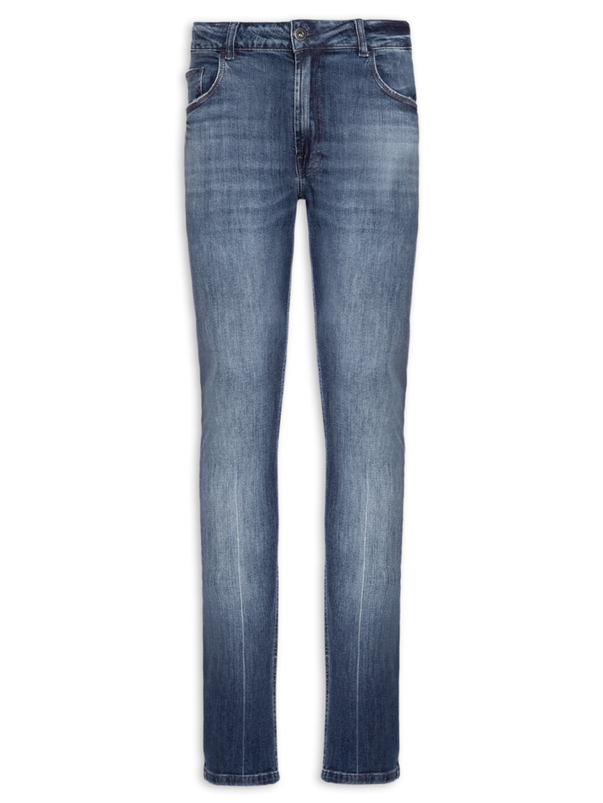 Calça Jeans Masculina Dark Sea Elstic Skinny Et. Zetex - Azul