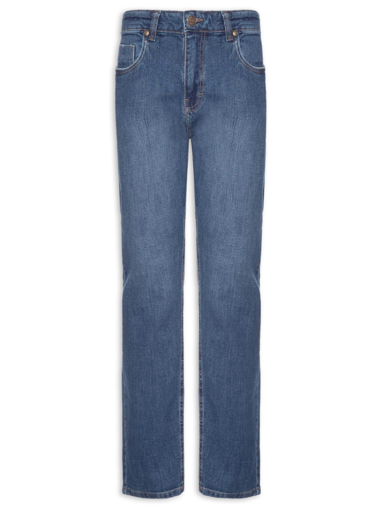 Calça Jeans Masculina Dirty Reta Fit - Azul
