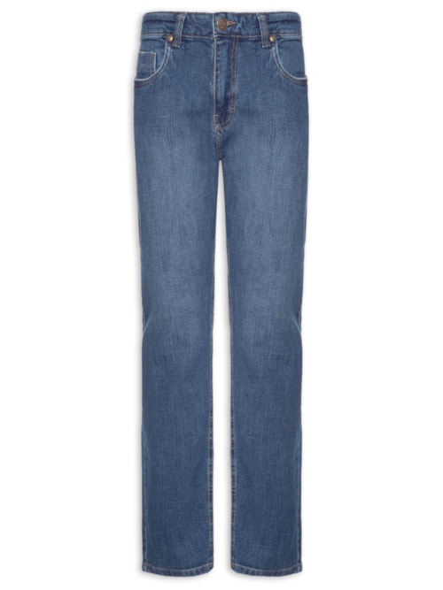 Calça Jeans Masculina Dirty Reta Fit - Azul
