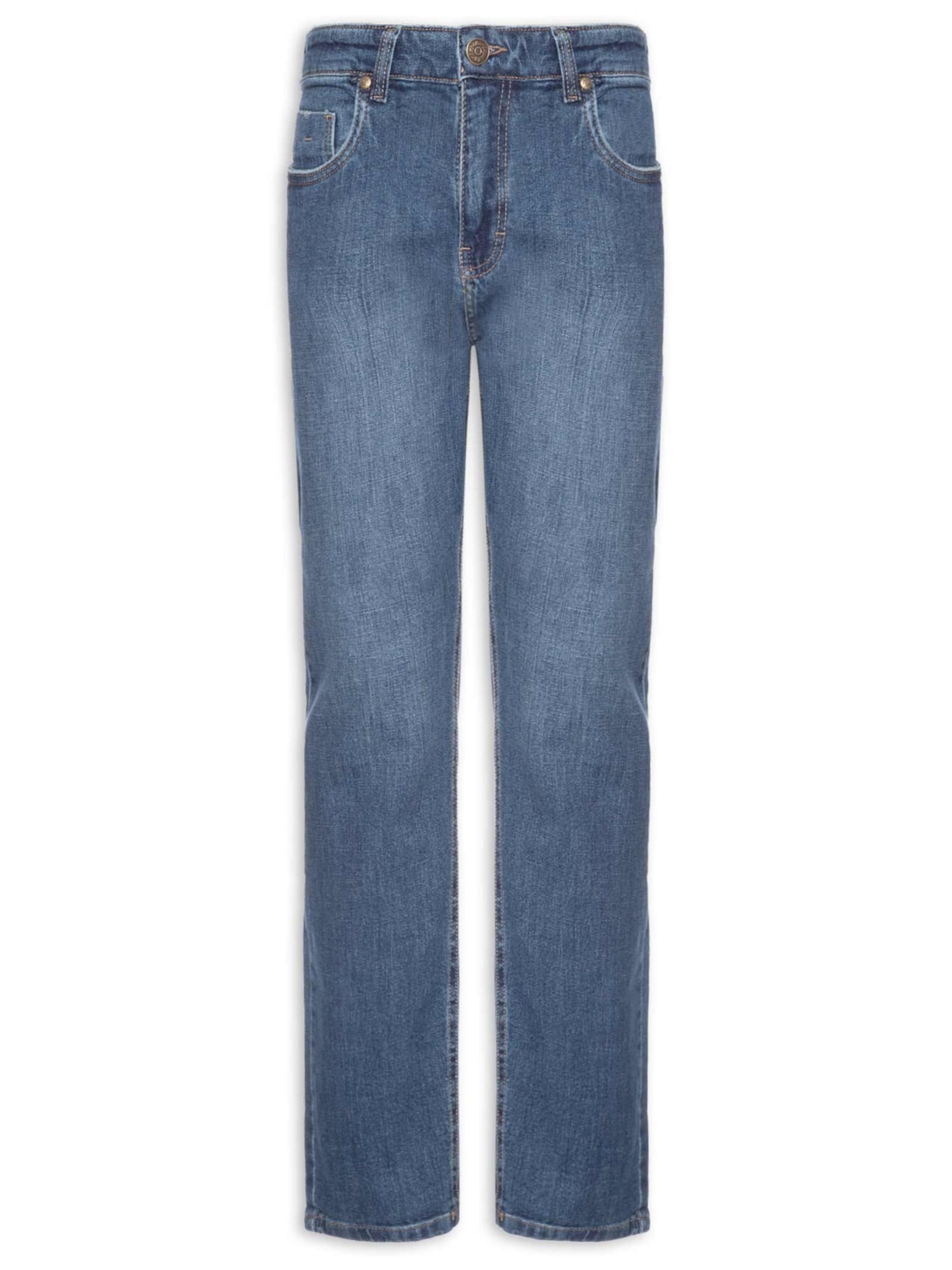 Calça Jeans Masculina Dirty Reta Fit - Azul