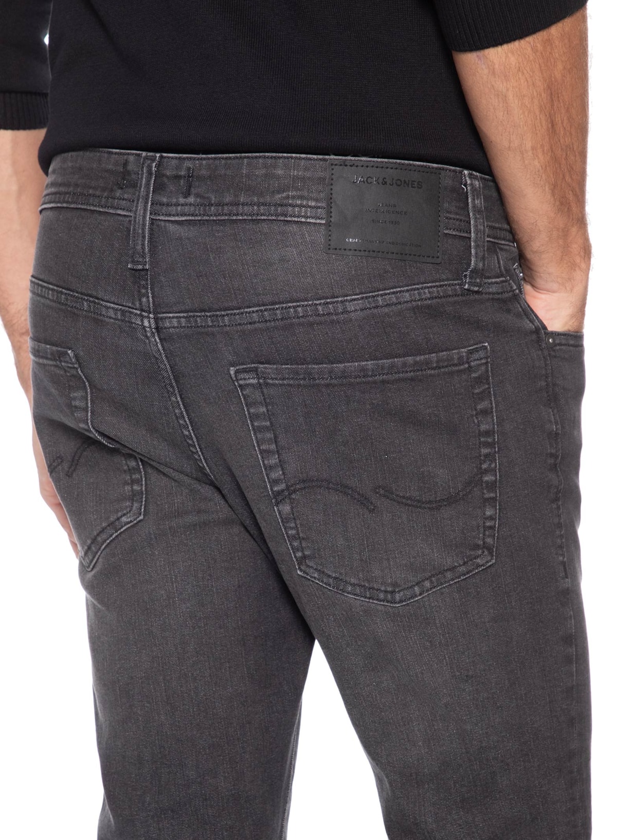 Calça Jeans Masculina Glenn Original Fit Preto Jack & Jones